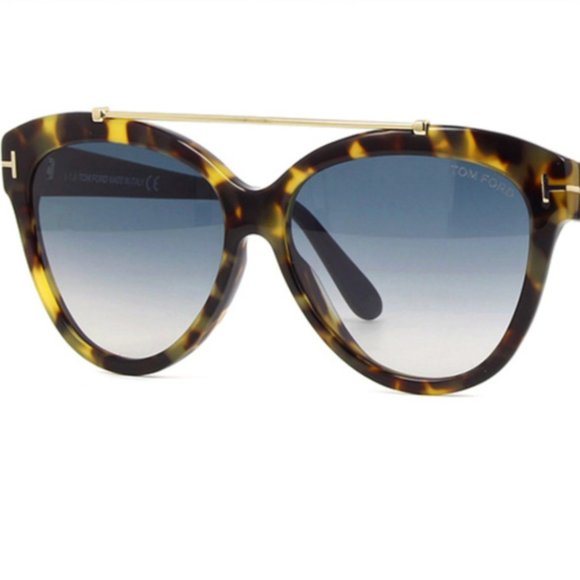 NEW Tom Ford Livia 56MM oversize Cat Eye Sunglasses $600 main image 5